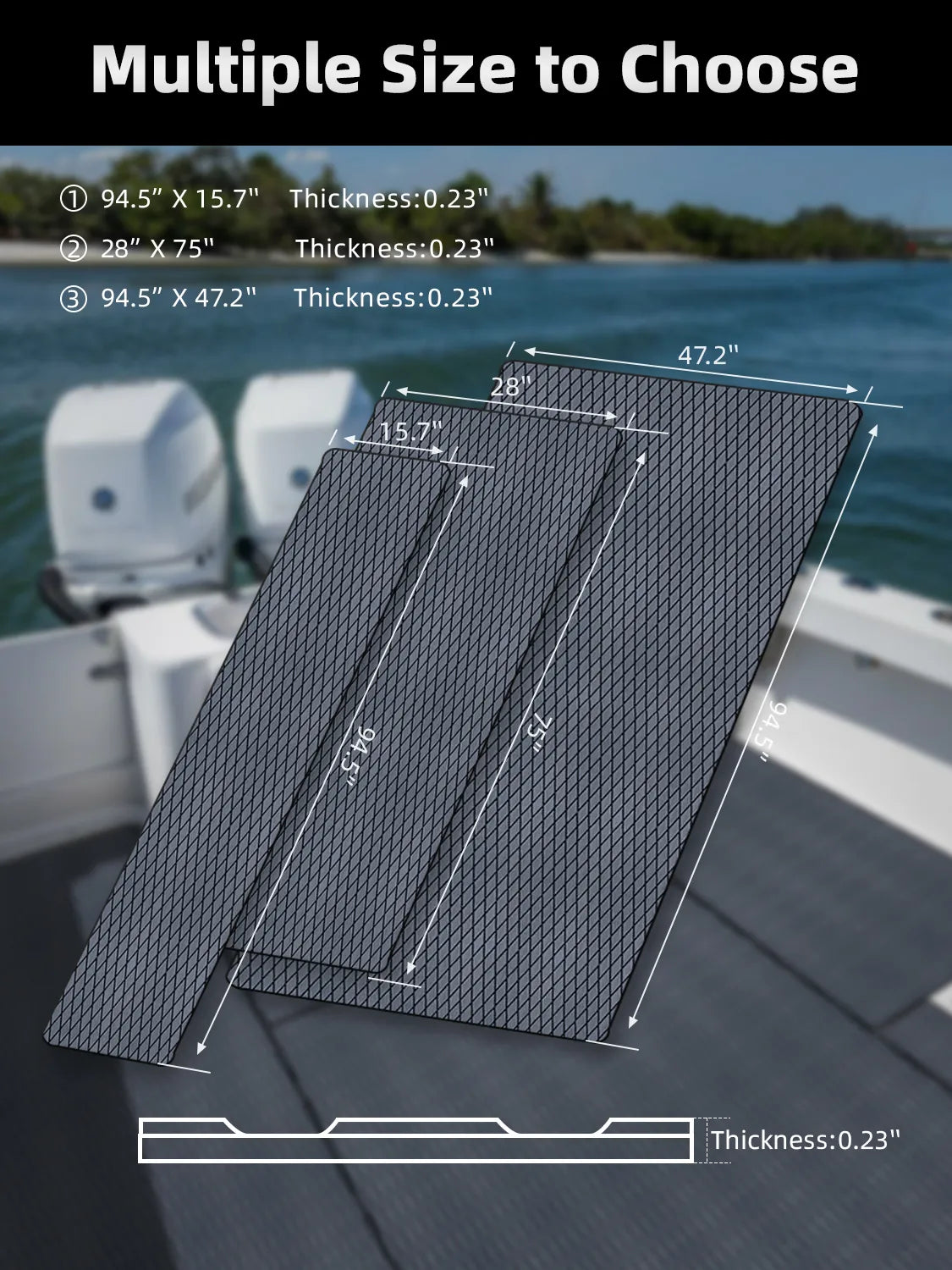 High-quality EVA Foam Boat Flooring Anti-UV 3000H Non-slip Sea Deck