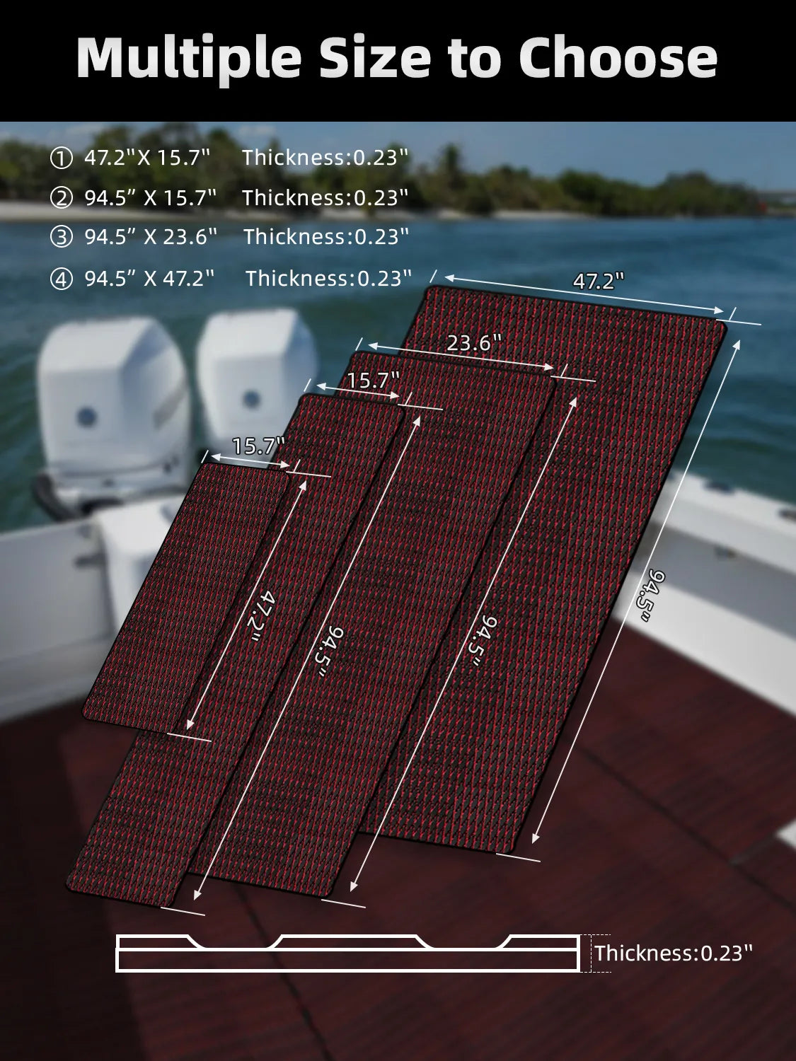 Non Skid Boat Foam Decking Anti-UV 3000H Sea Deck for Boats
