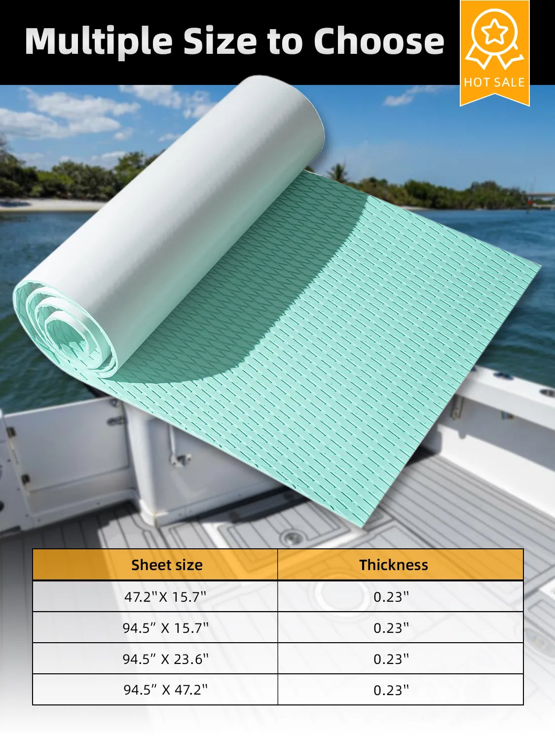 Non Skid Boat Foam Decking Anti-UV 3000H Sea Deck for Boats