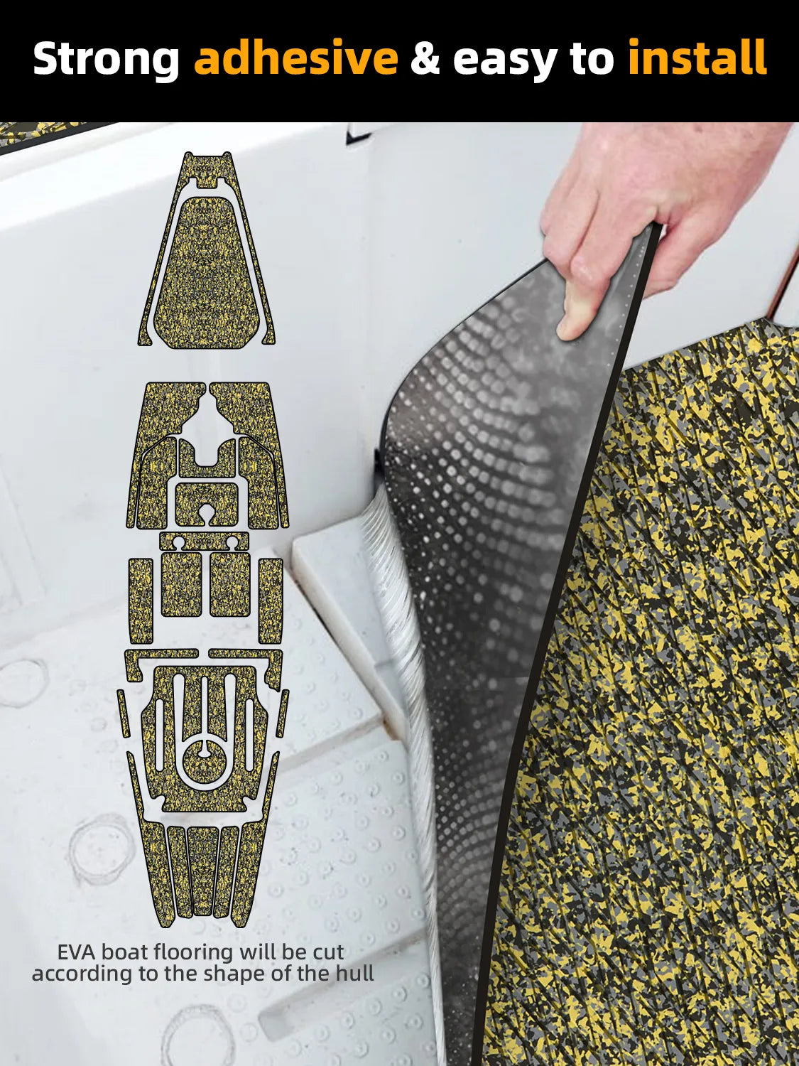 Non Skid Boat Foam Decking Anti-UV 3000H Sea Deck for Boats