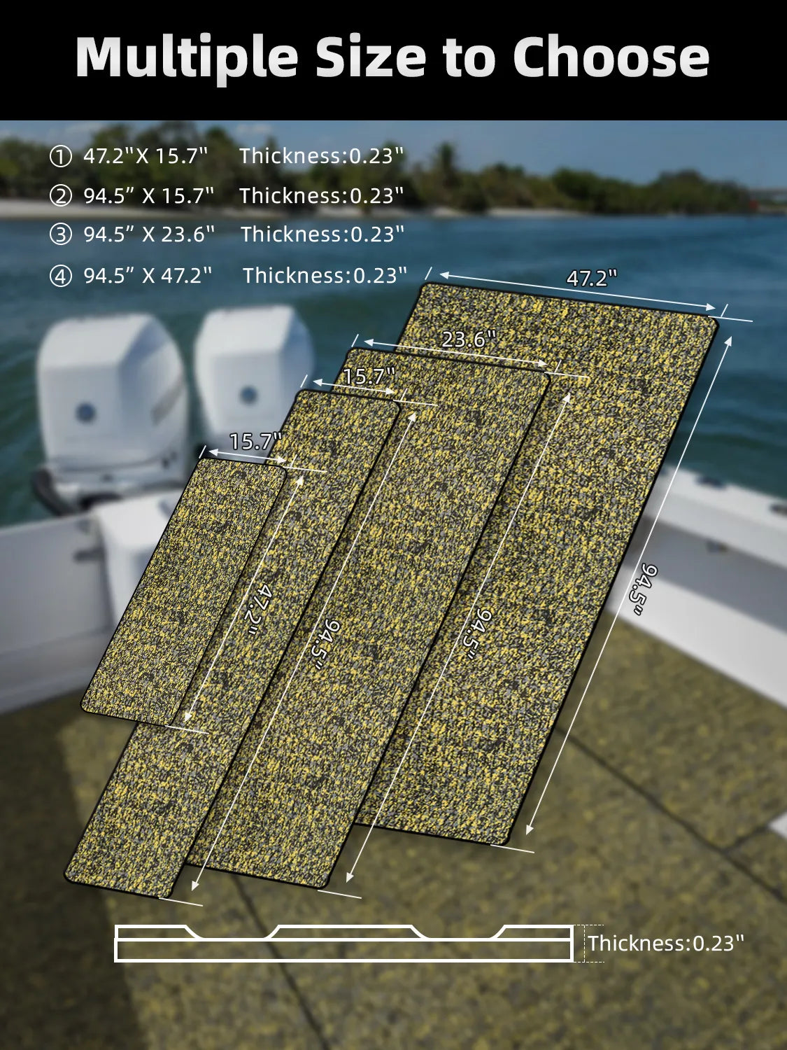 Non Skid Boat Foam Decking Anti-UV 3000H Sea Deck for Boats