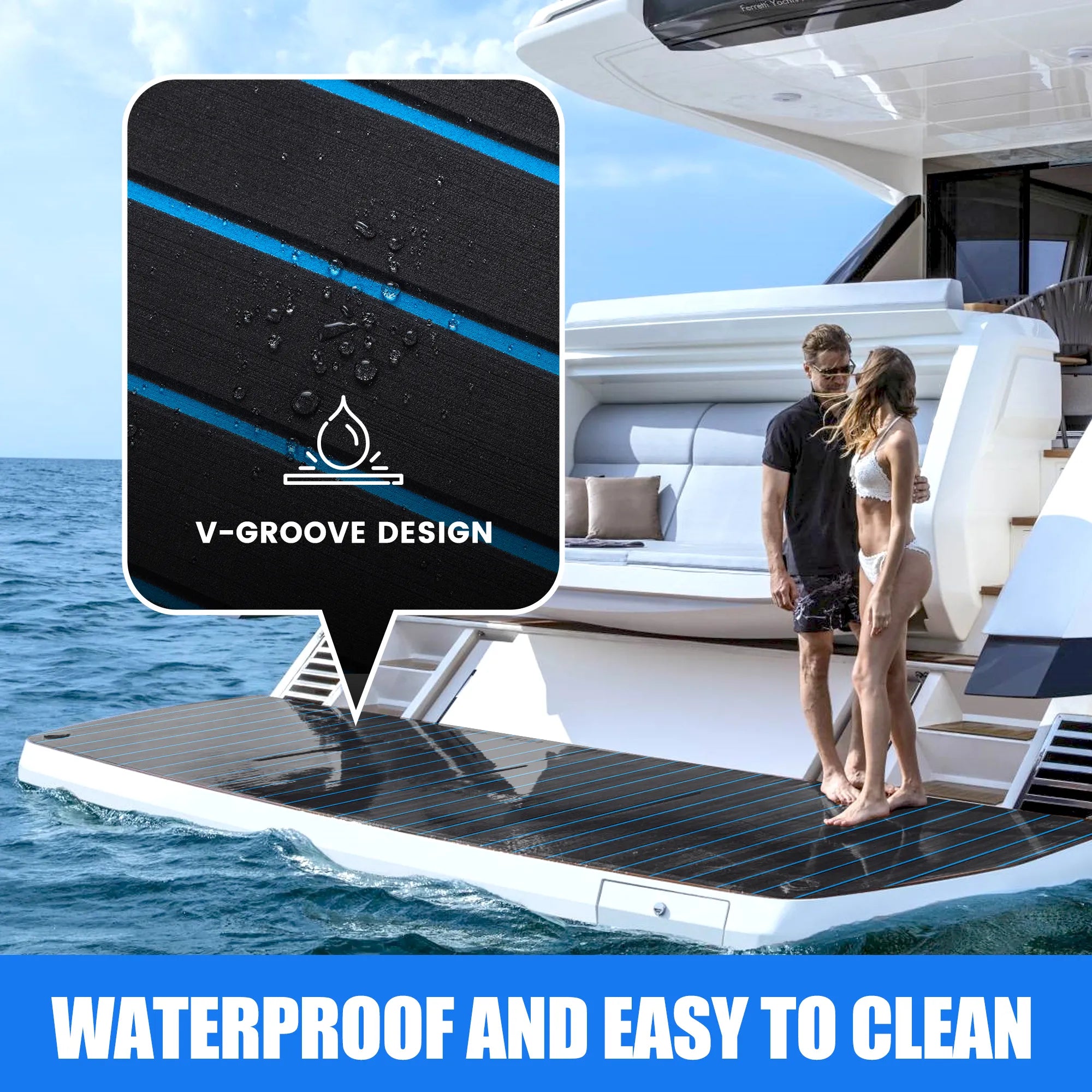 EVA Foam Boat Flooring Stripe – Durable Non-Slip Anti-UV Boat Decking