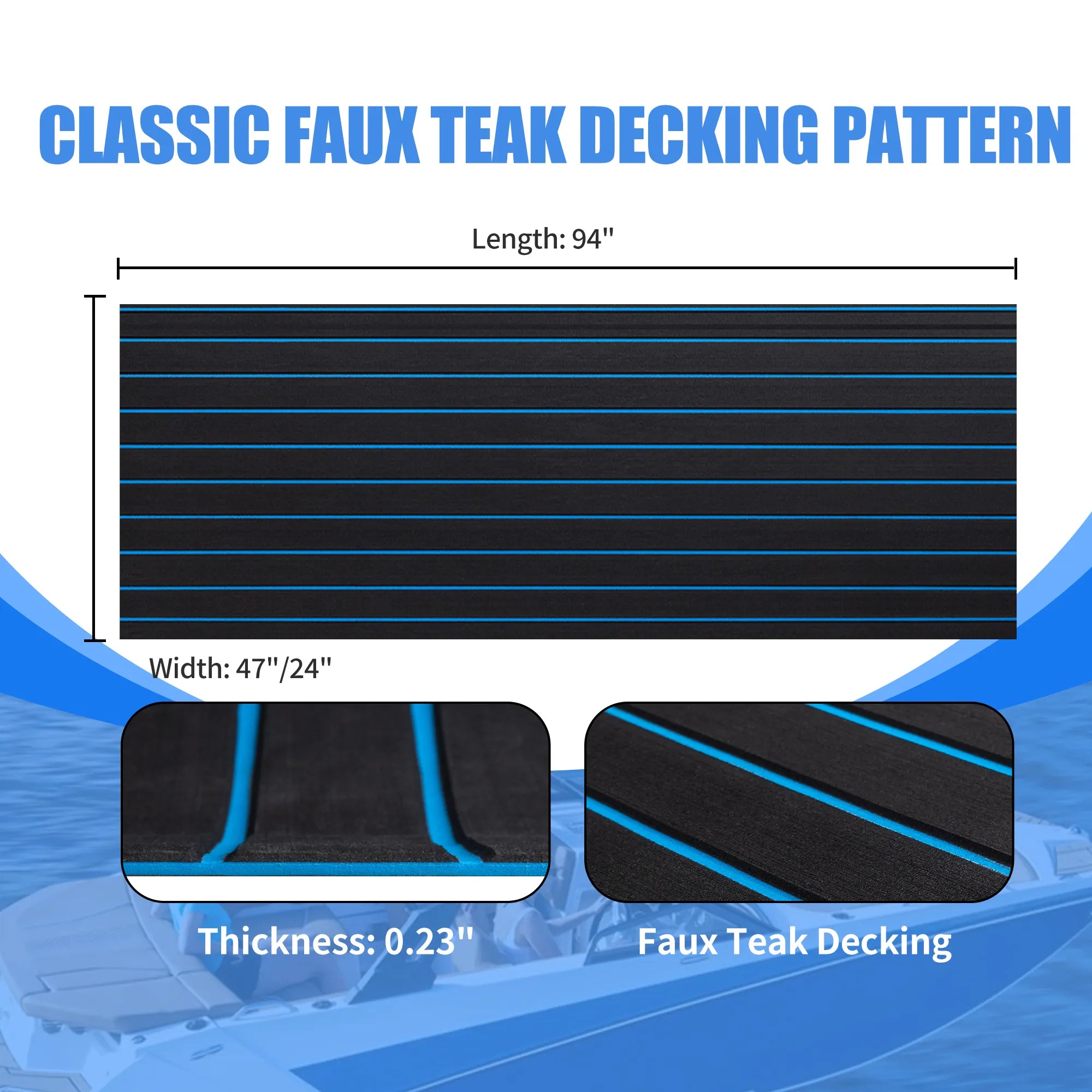 EVA Foam Boat Flooring Stripe – Durable Non-Slip Anti-UV Boat Decking