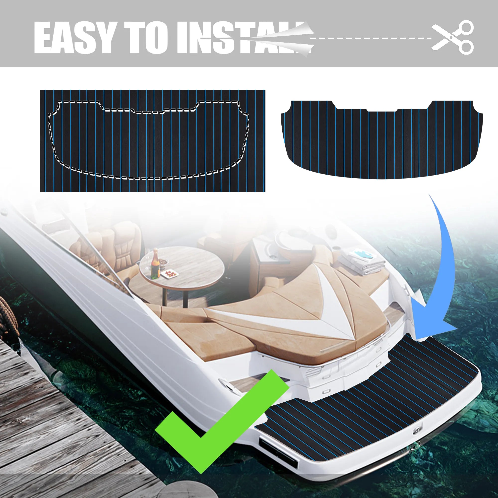 EVA Foam Boat Flooring Stripe – Durable Non-Slip Anti-UV Boat Decking