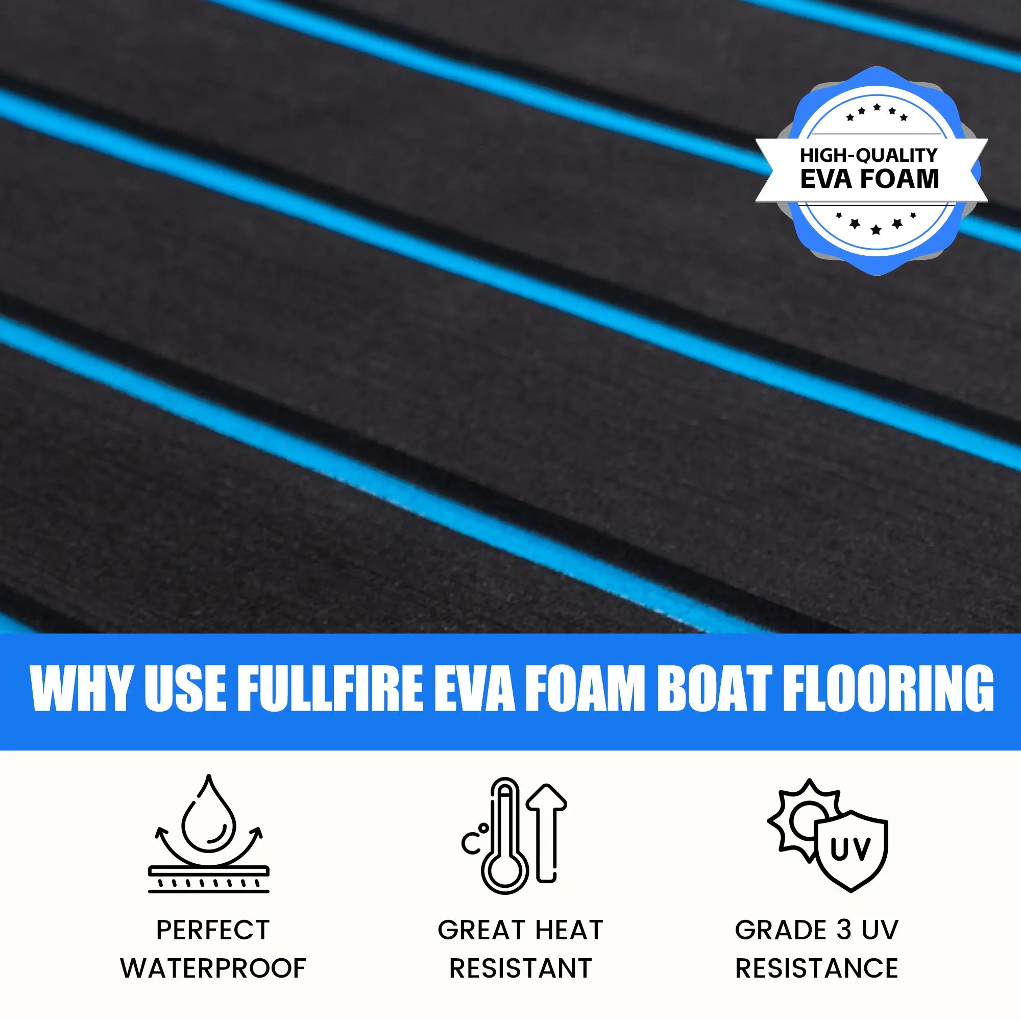 EVA Foam Boat Flooring Stripe – Durable Non-Slip Anti-UV Boat Decking