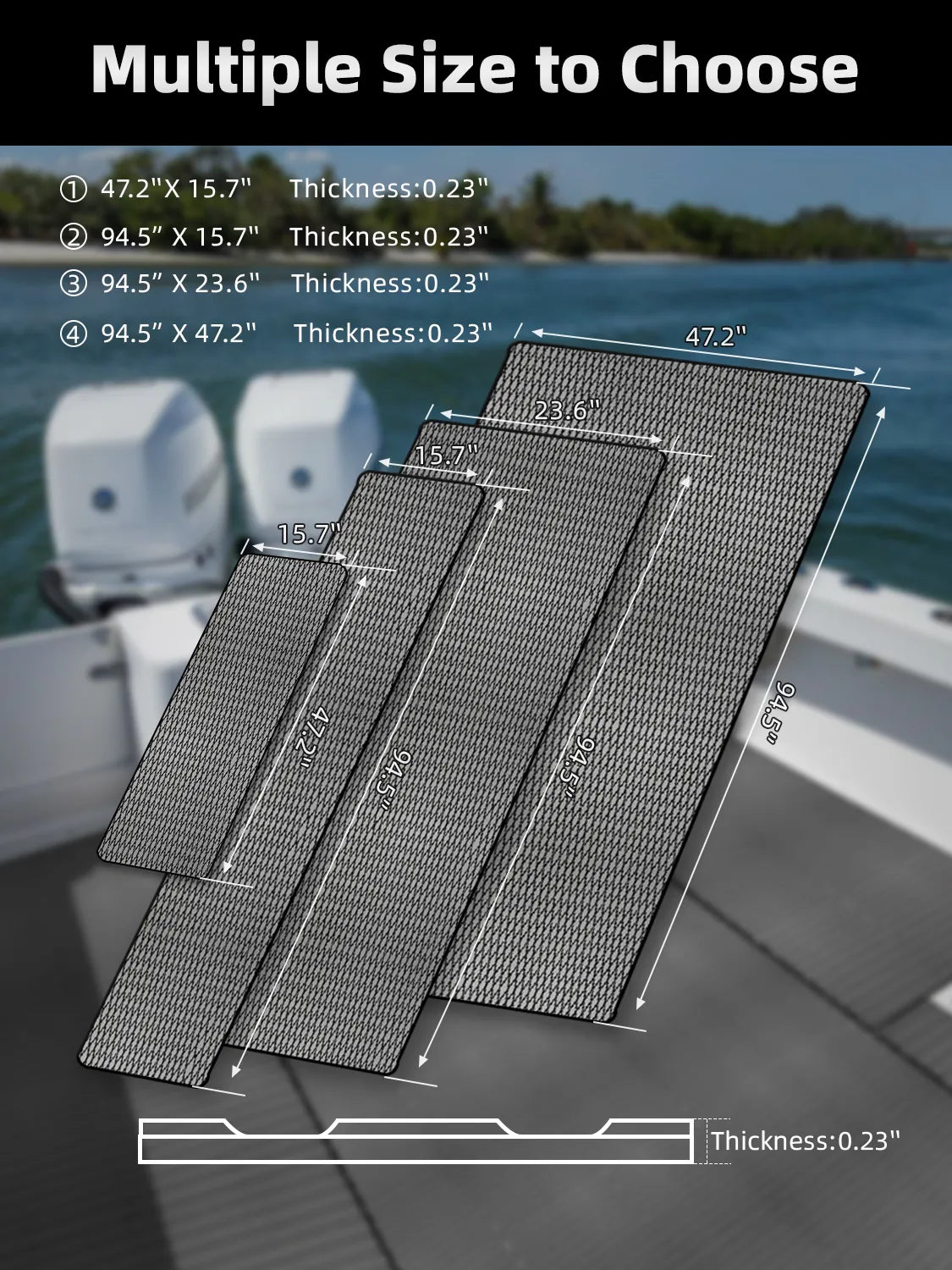 Non Skid Boat Foam Decking Anti-UV 3000H Sea Deck for Boats
