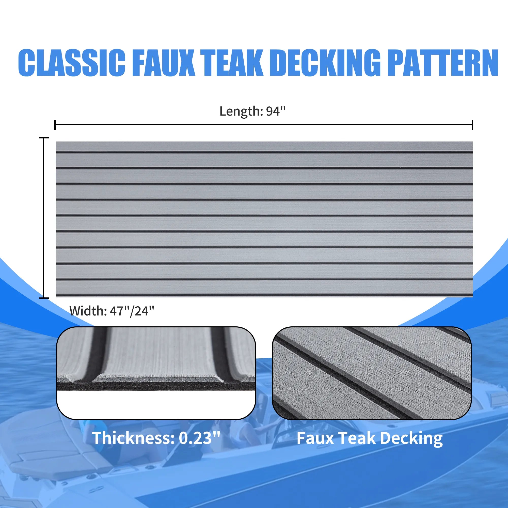 EVA Foam Boat Flooring Stripe – Durable Non-Slip Anti-UV Boat Decking