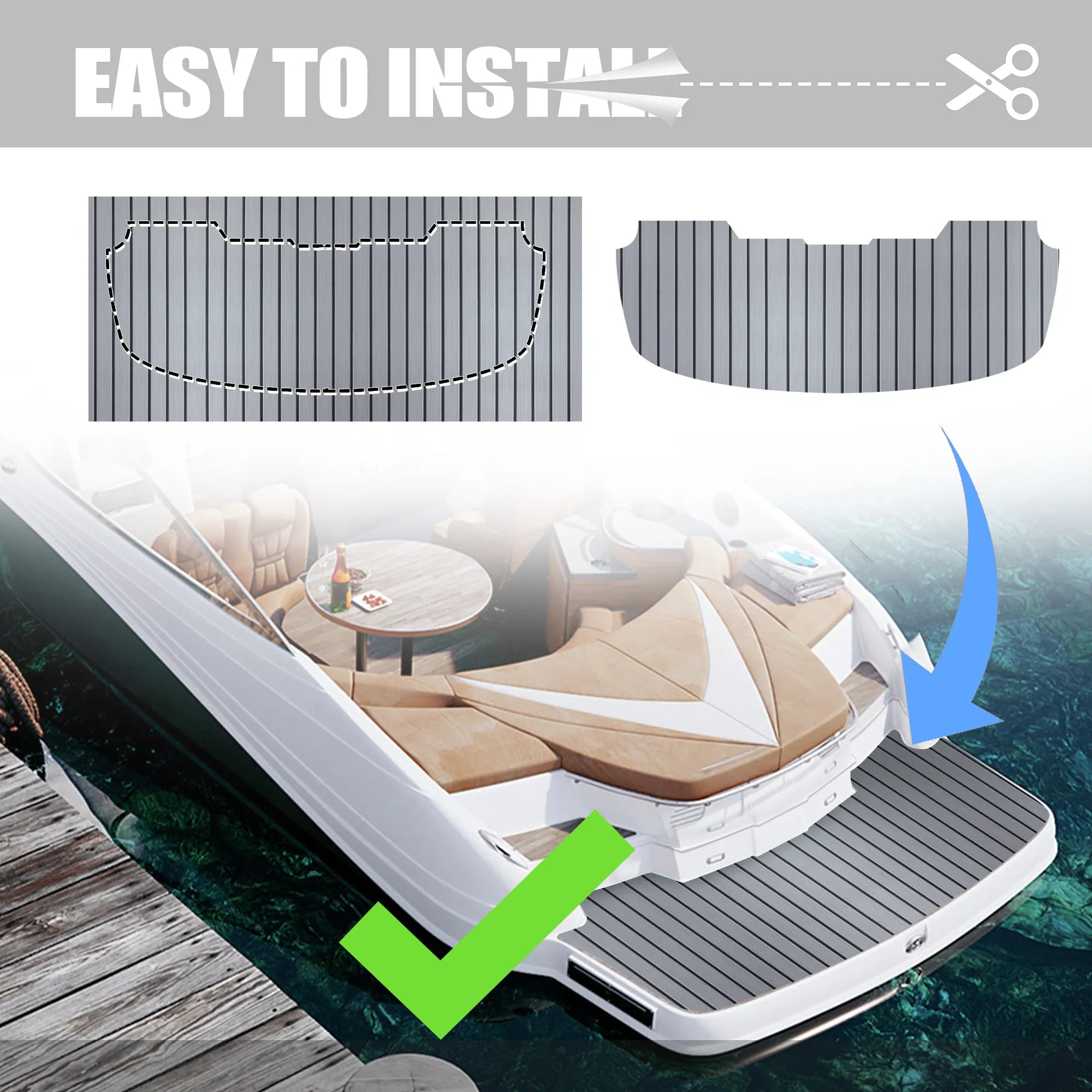 EVA Foam Boat Flooring Stripe – Durable Non-Slip Anti-UV Boat Decking