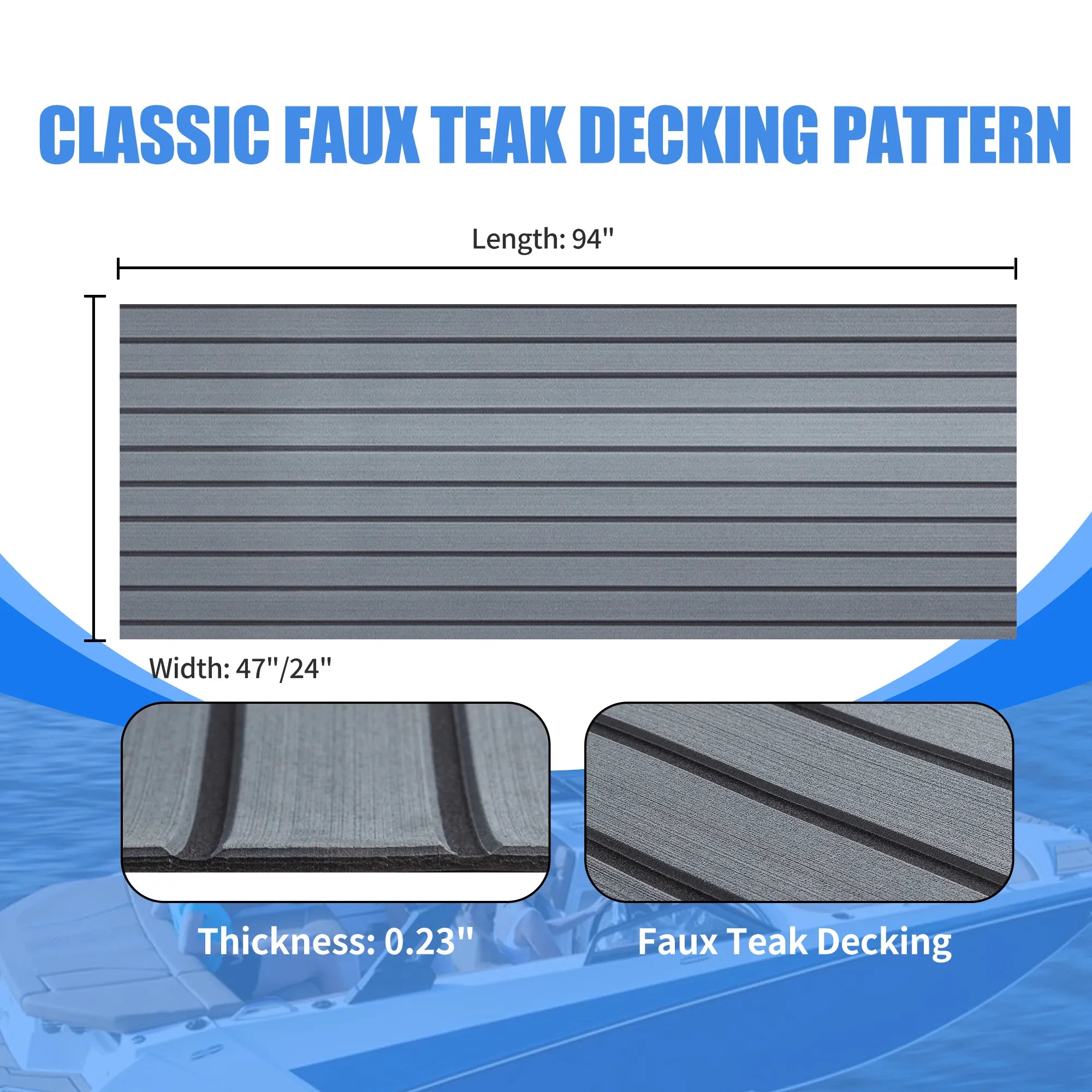 EVA Foam Boat Flooring Stripe – Durable Non-Slip Anti-UV Boat Decking