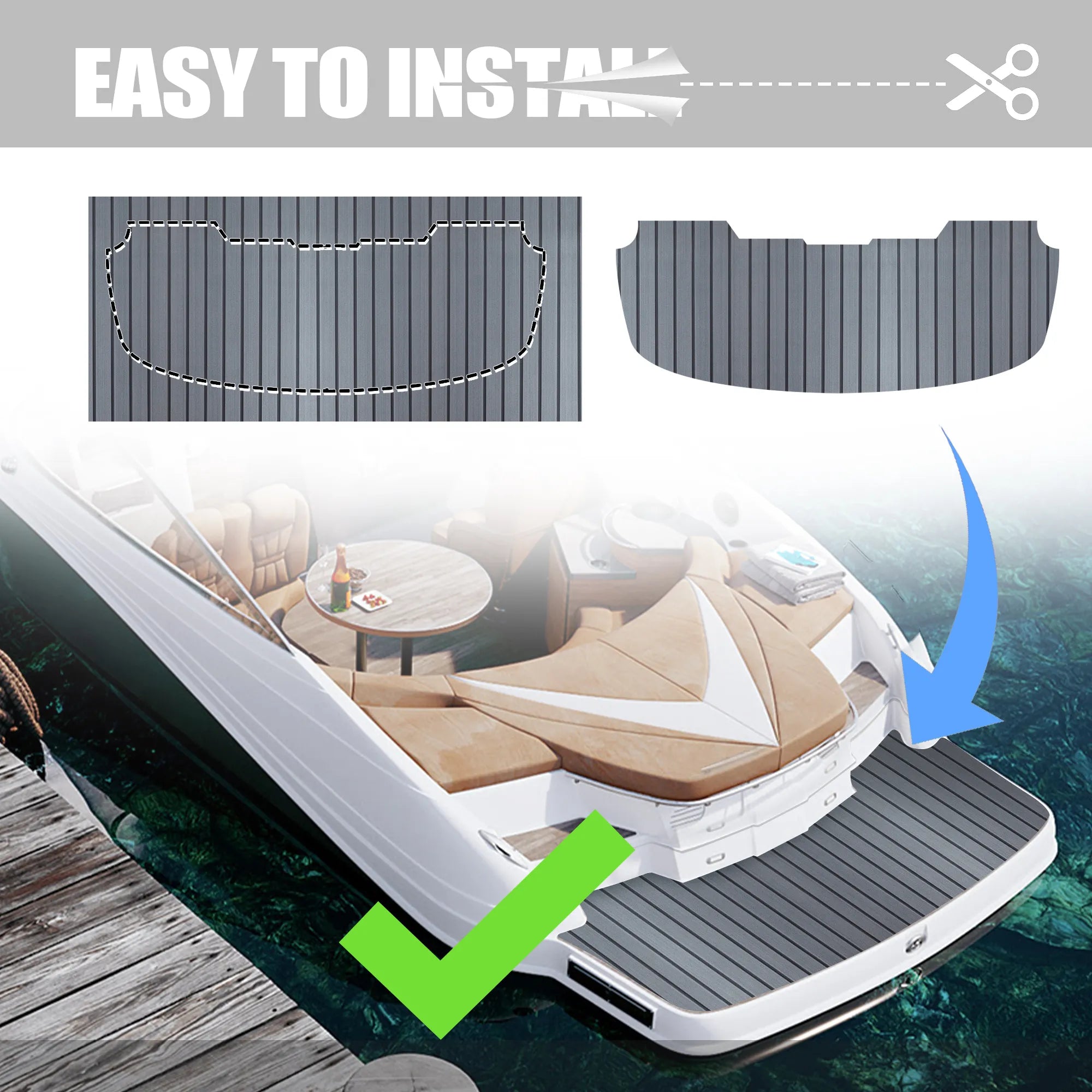 EVA Foam Boat Flooring Stripe – Durable Non-Slip Anti-UV Boat Decking