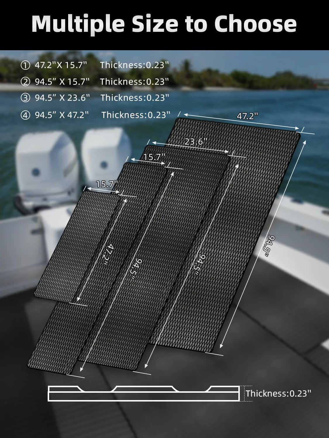 Non Skid Boat Foam Decking Anti-UV 3000H Sea Deck for Boats