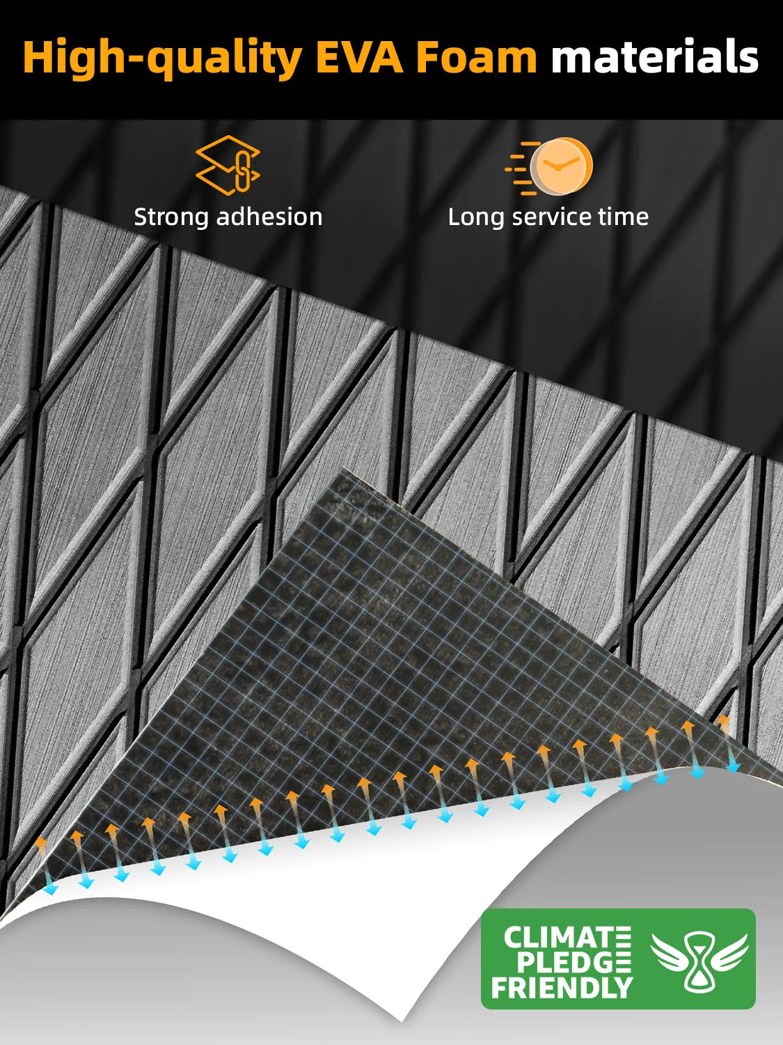 High-quality EVA Foam Boat Flooring Anti-UV 3000H Non-slip Sea Deck