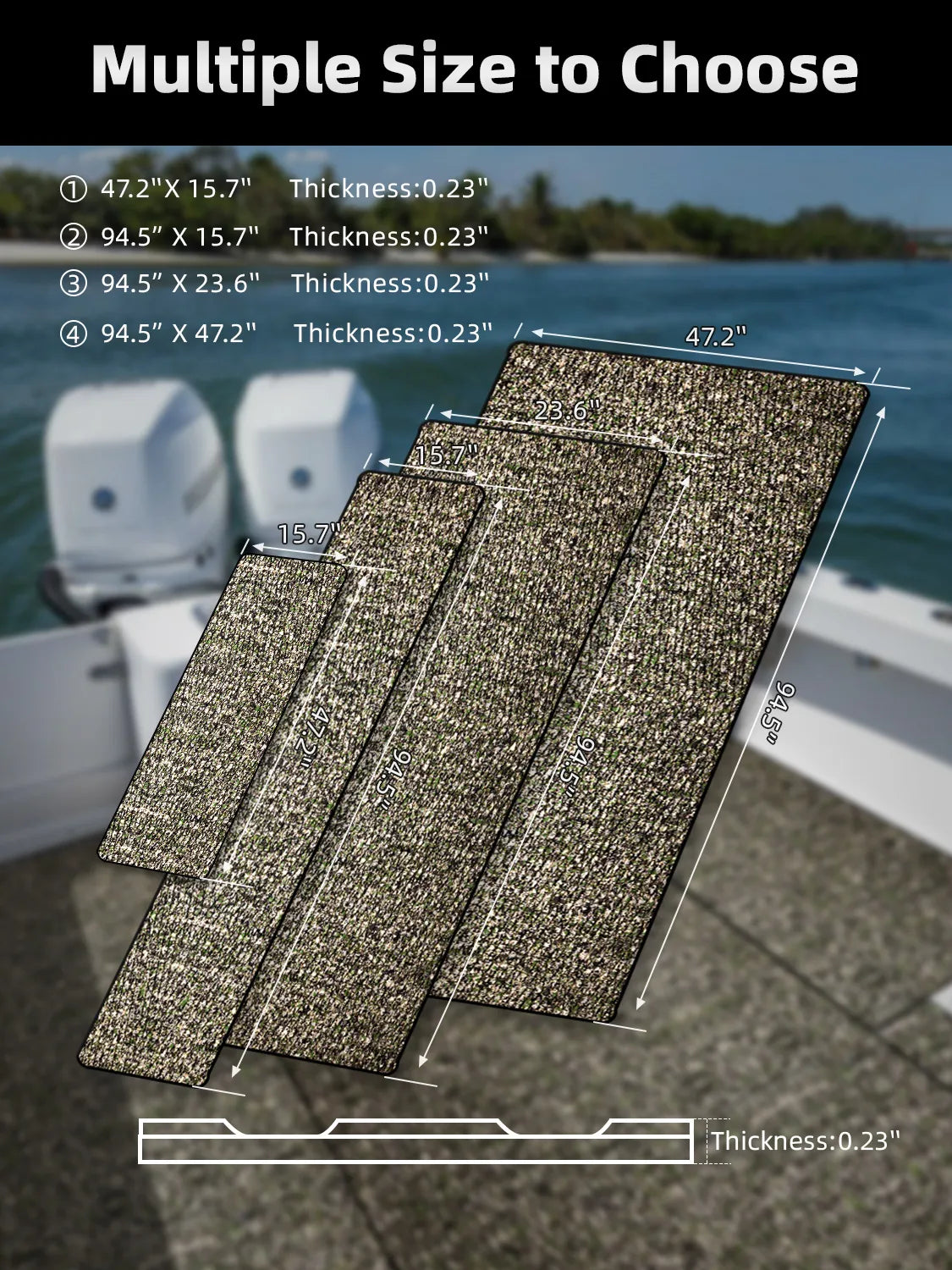 Non Skid Boat Foam Decking Anti-UV 3000H Sea Deck for Boats