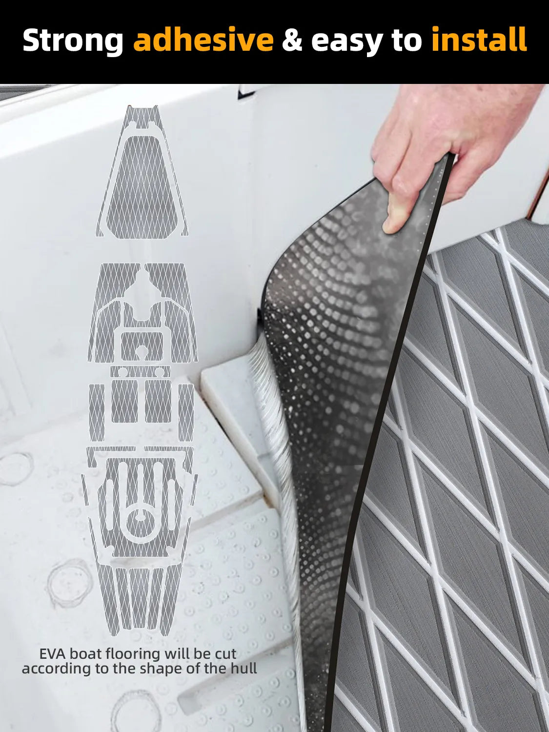 High-quality EVA Foam Boat Flooring Anti-UV 3000H Non-slip Sea Deck