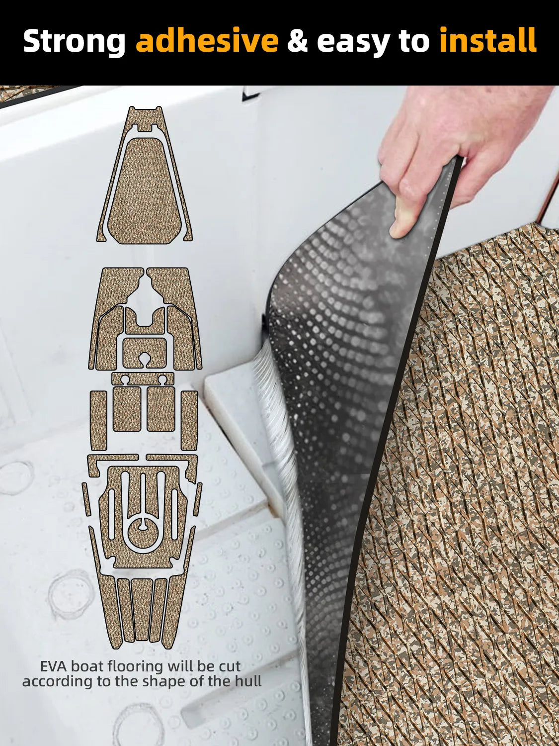 Non Skid Boat Foam Decking Anti-UV 3000H Sea Deck for Boats