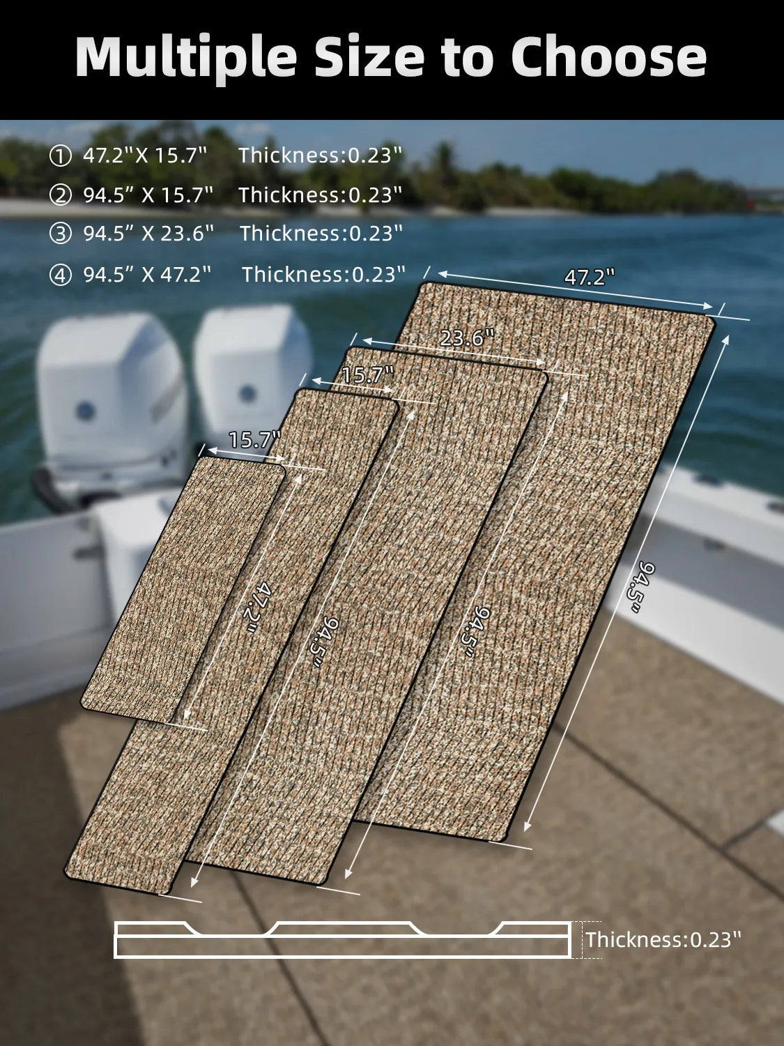 Non Skid Boat Foam Decking Anti-UV 3000H Sea Deck for Boats