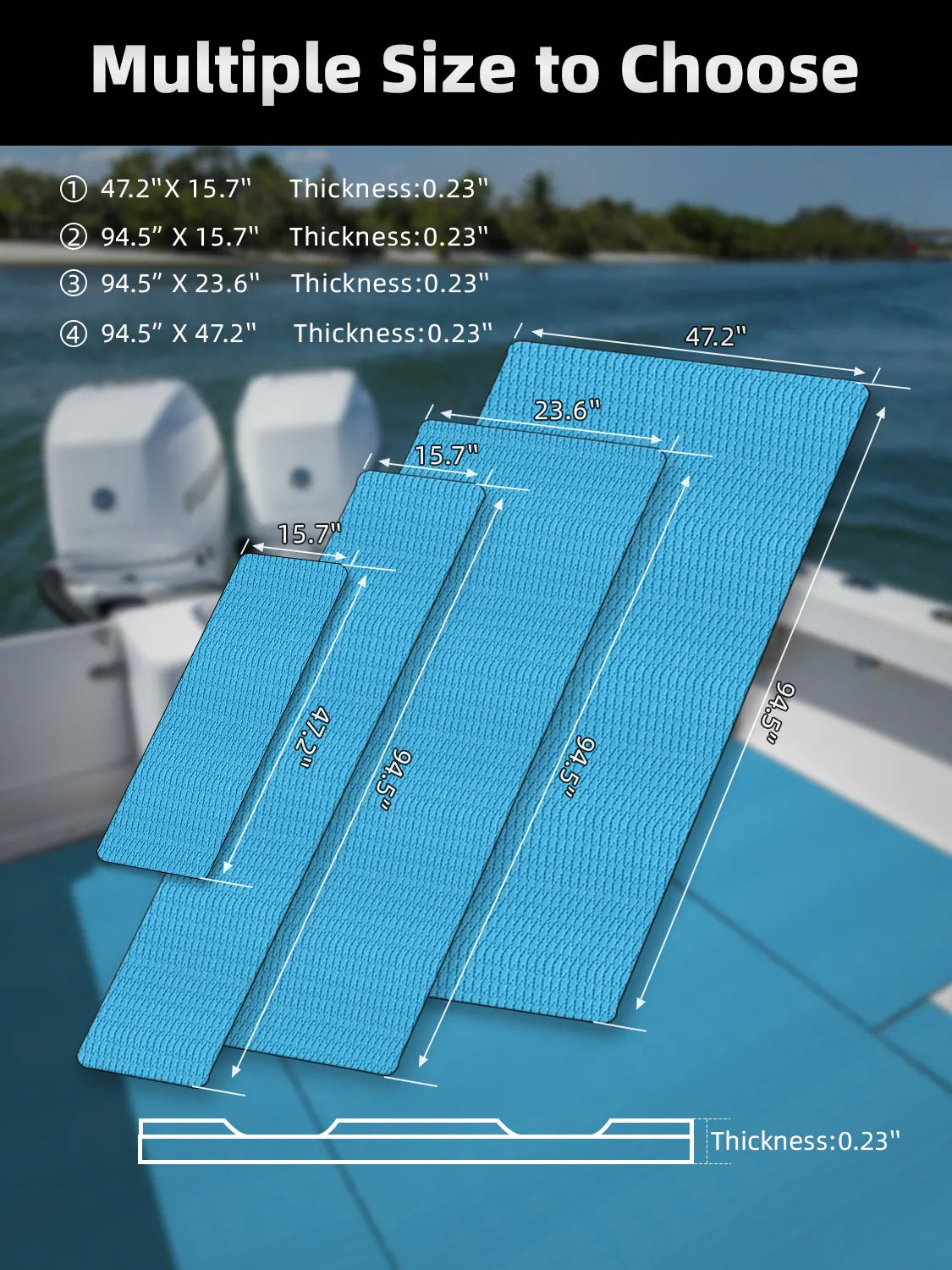 Non Skid Boat Foam Decking Anti-UV 3000H Sea Deck for Boats
