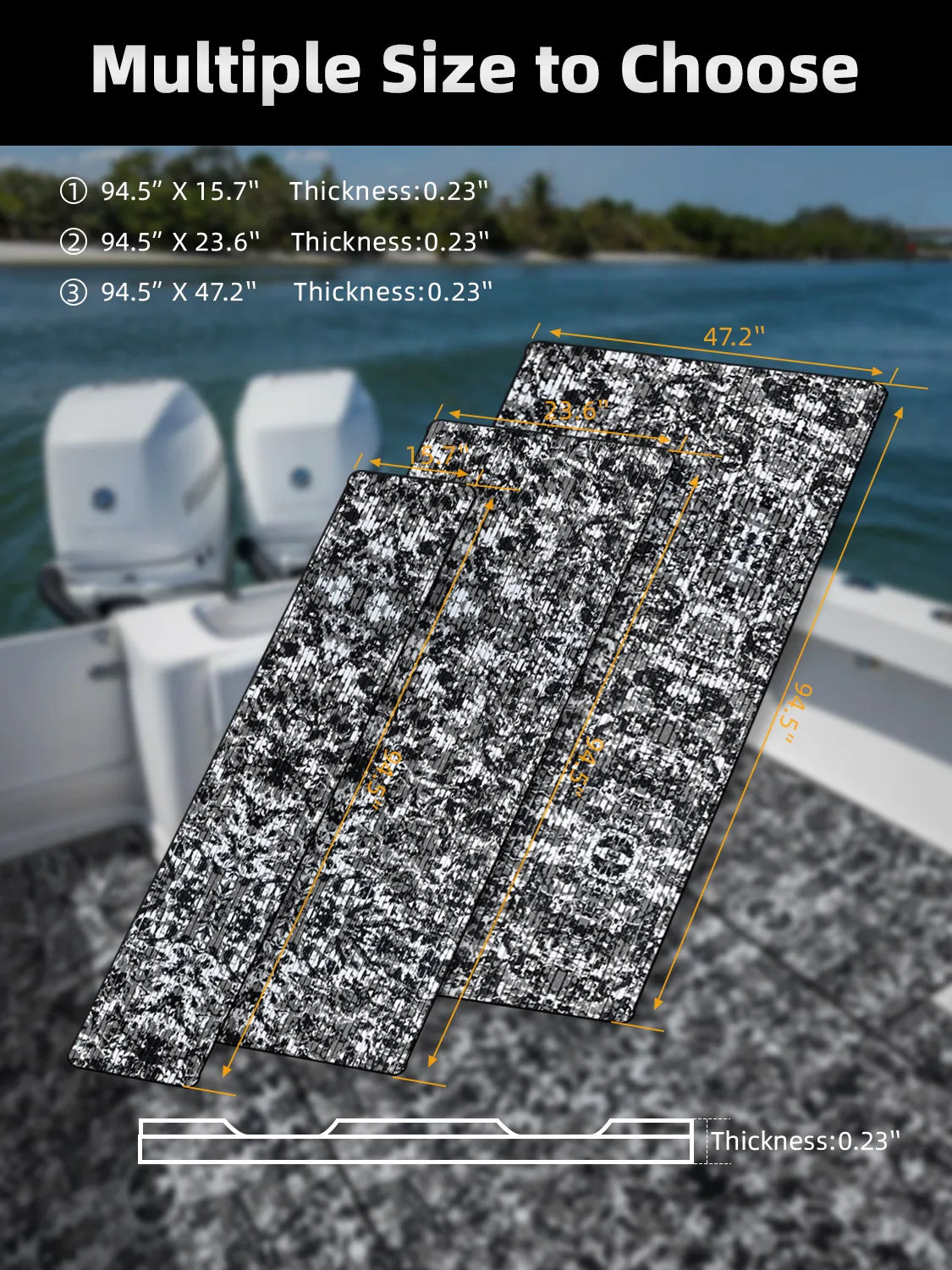 EVA Foam Boat Decking Anti-UV 3000H for Motorboat RV Yacht Kayak