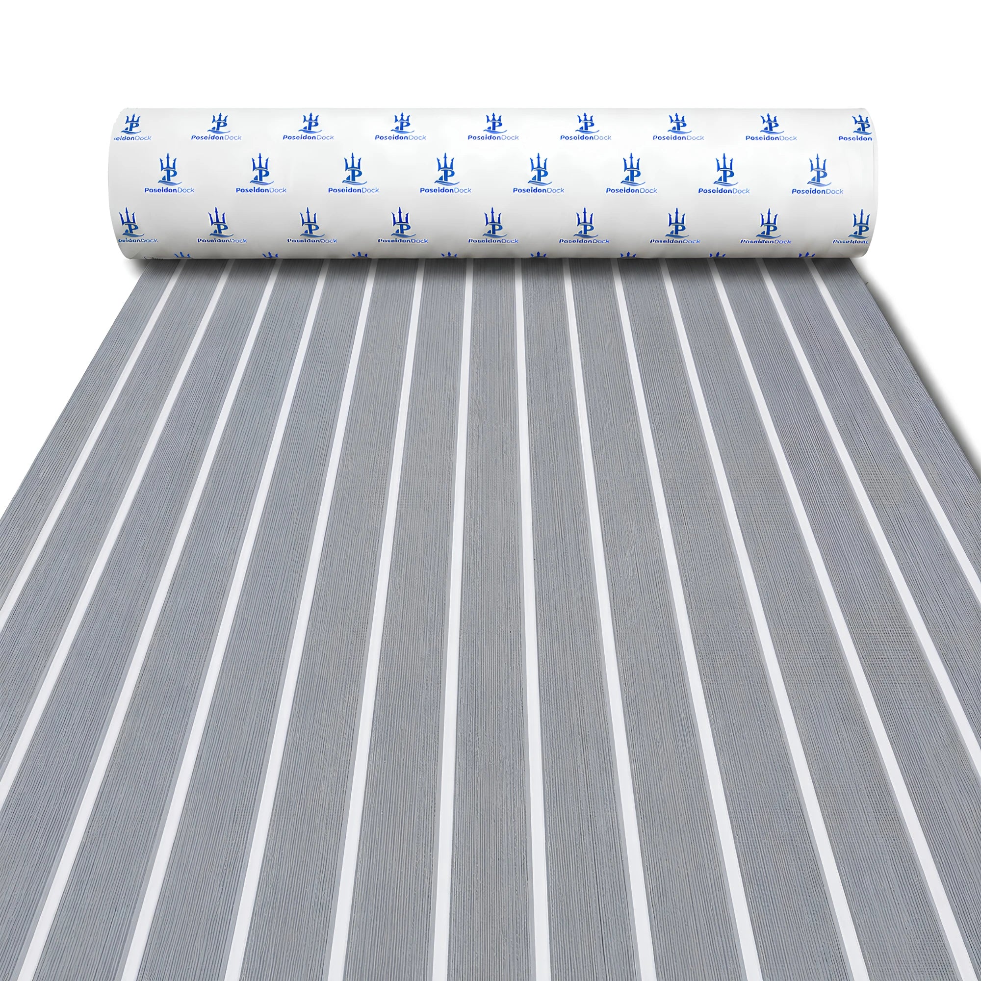 PoseidonDeck gray white stripe EVA foam boat flooring for peel-and-stick waterproof marine decking 