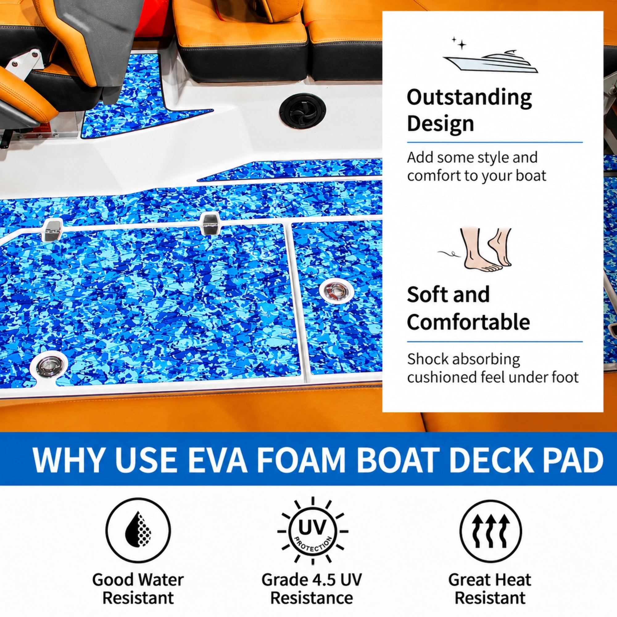 Camo Diamond EVA Foam Boat Flooring