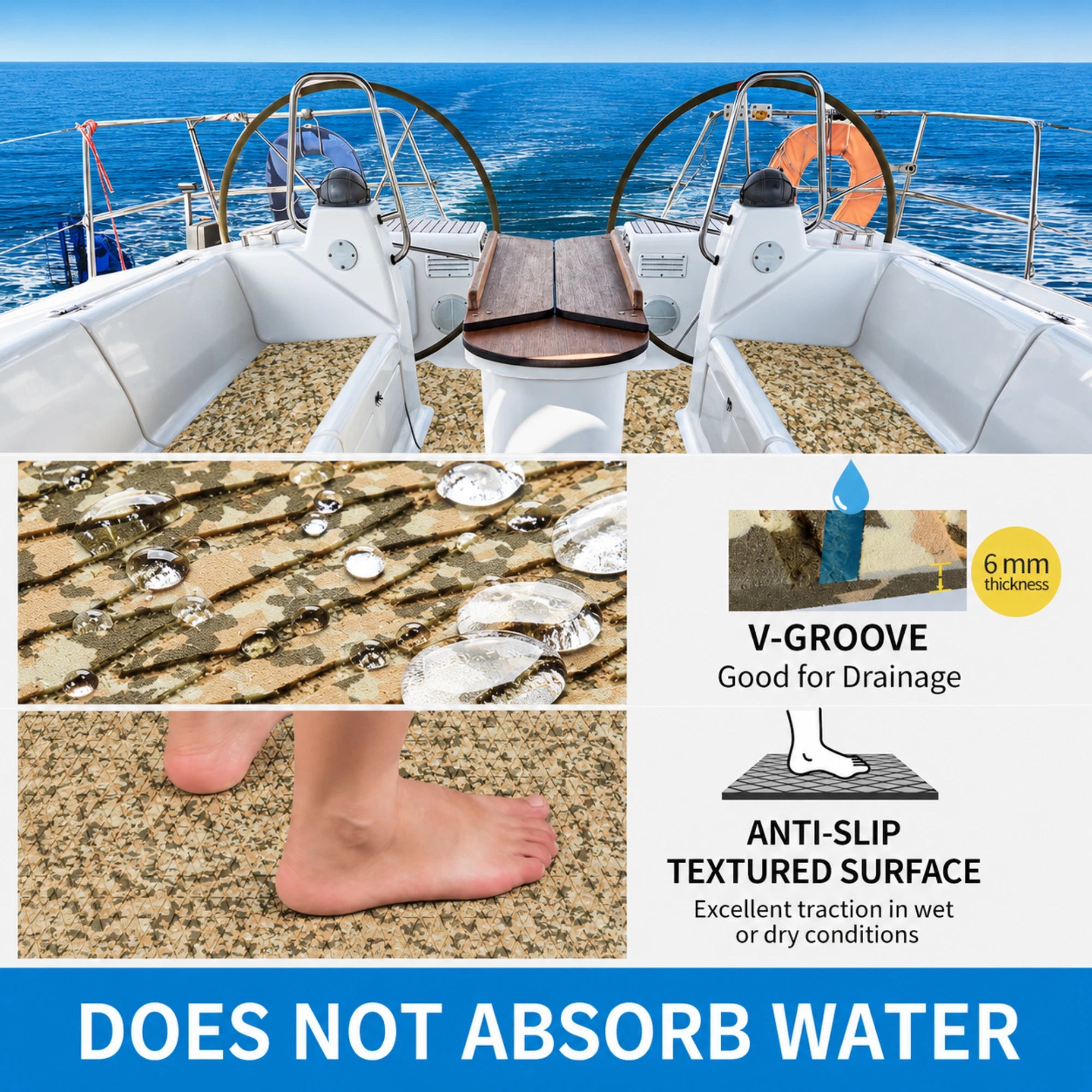Camo Diamond EVA Foam Boat Flooring