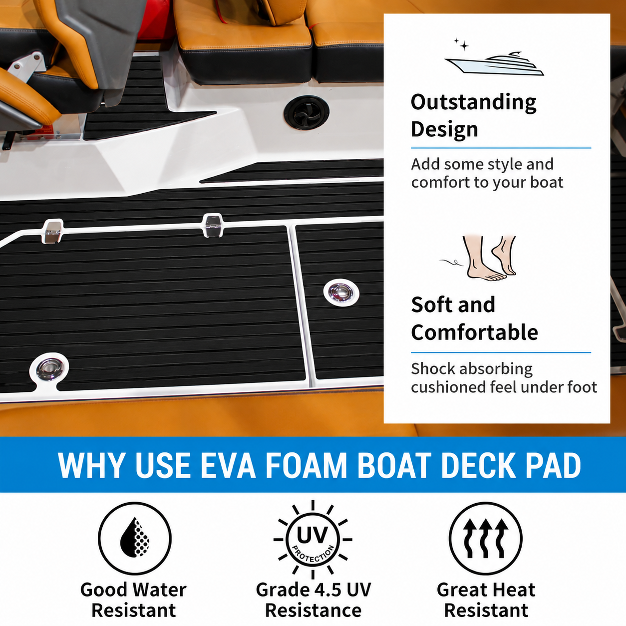 PoseidonDeck Camo Grooved Boat Decking