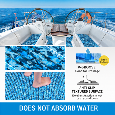PoseidonDeck Camo Grooved Boat Decking
