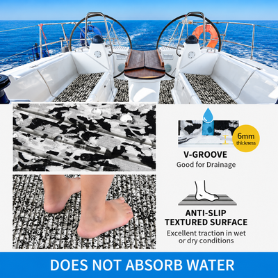 PoseidonDeck Camo Grooved Boat Decking