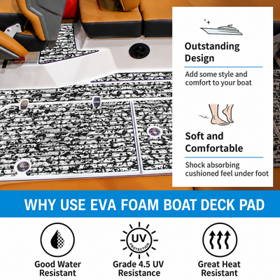 PoseidonDeck Camo Grooved Boat Decking