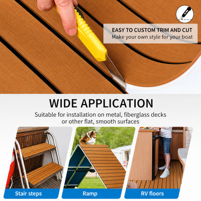 Classic Faux Teak EVA Foam Boat Flooring