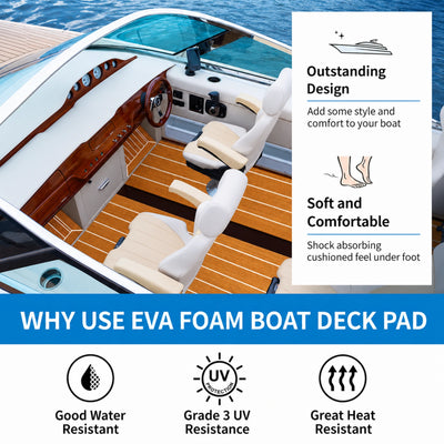 Classic Faux Teak EVA Foam Boat Flooring