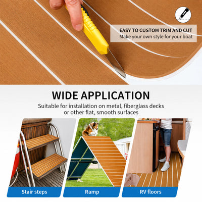 Classic Faux Teak EVA Foam Boat Flooring