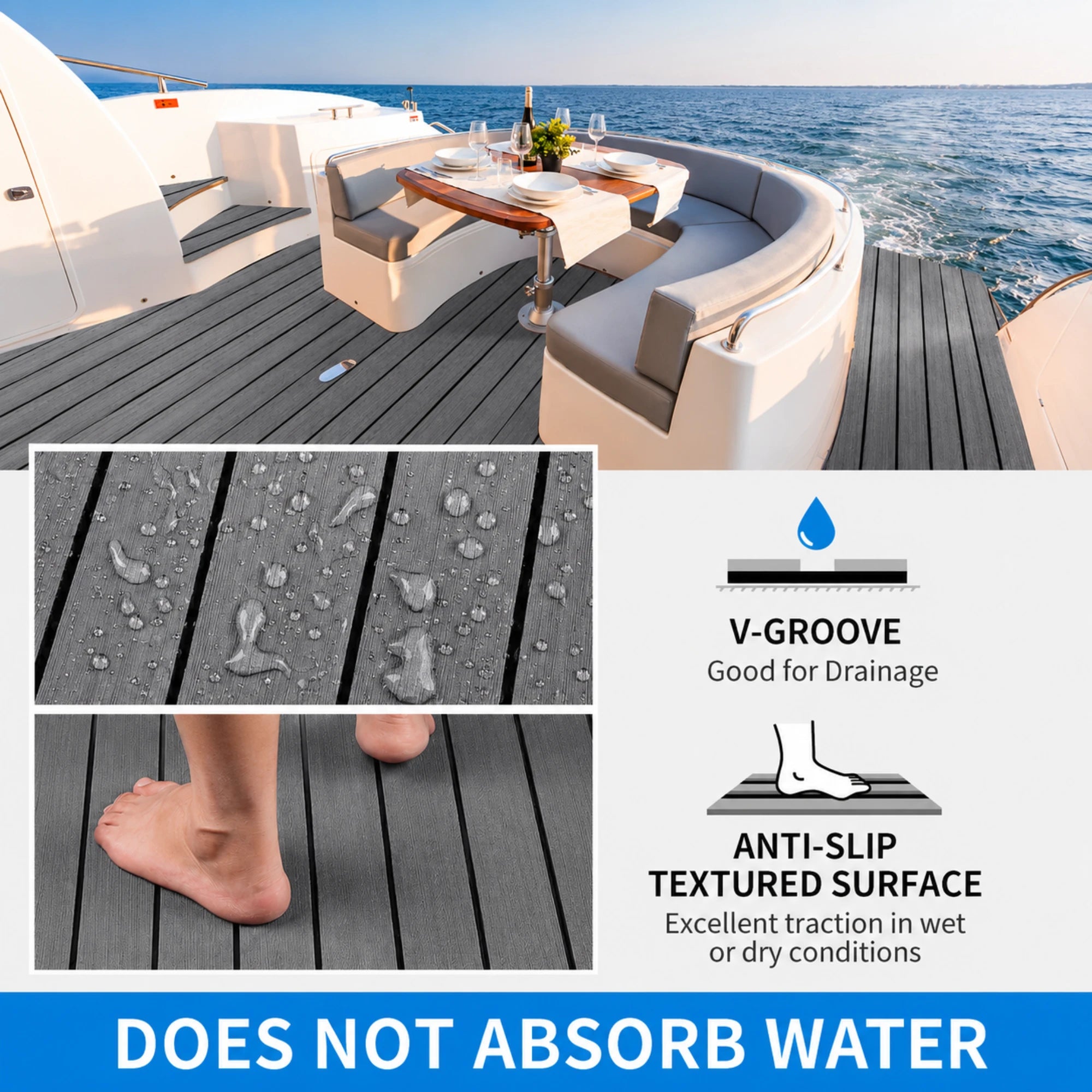 Classic Faux Teak EVA Foam Boat Flooring