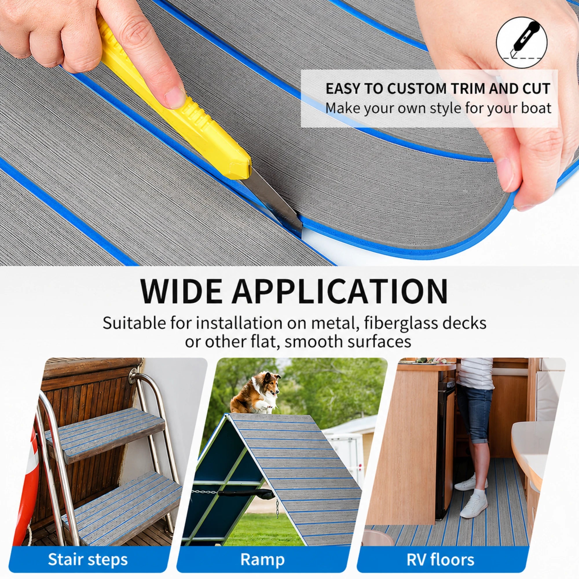 Classic Faux Teak EVA Foam Boat Flooring