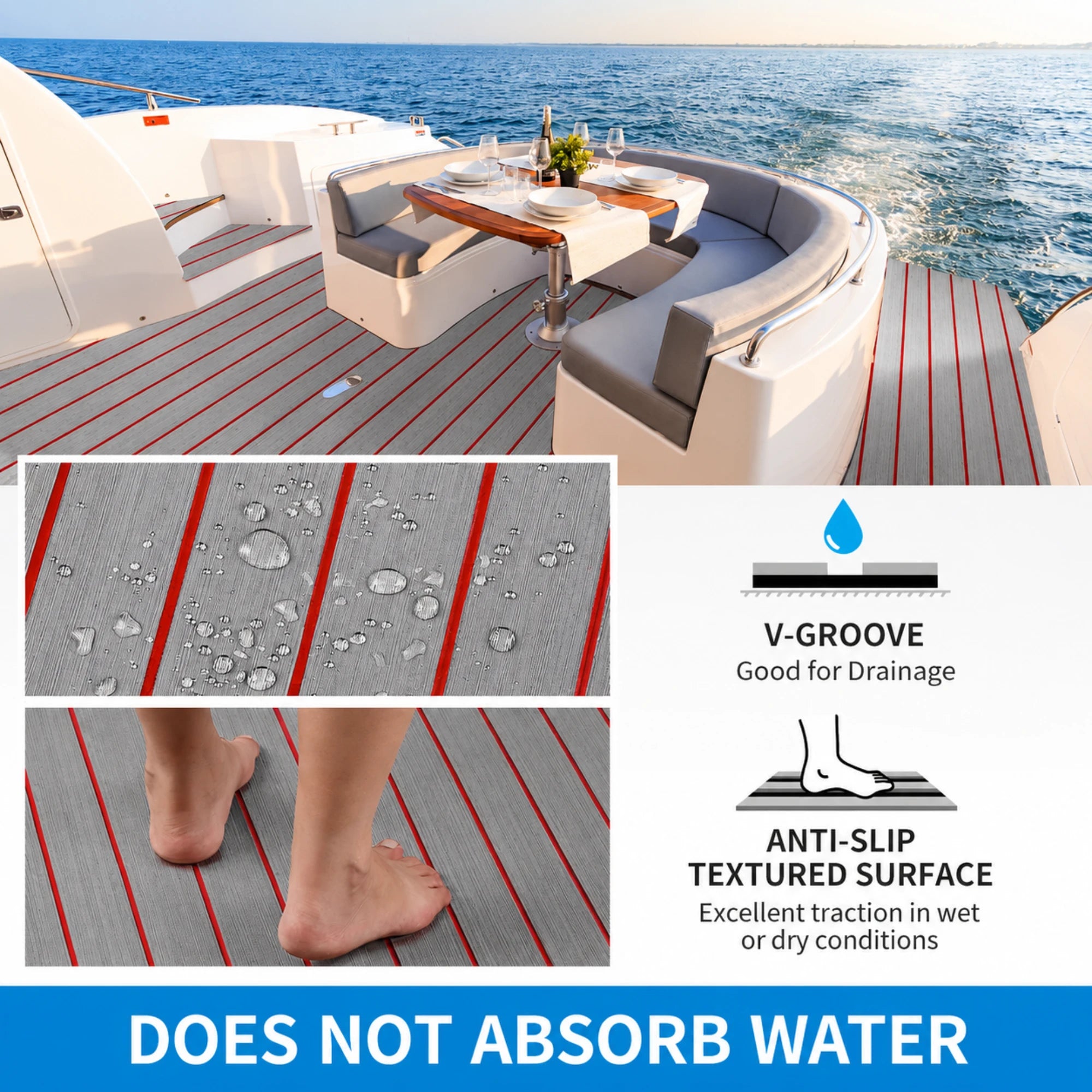 Classic Faux Teak EVA Foam Boat Flooring