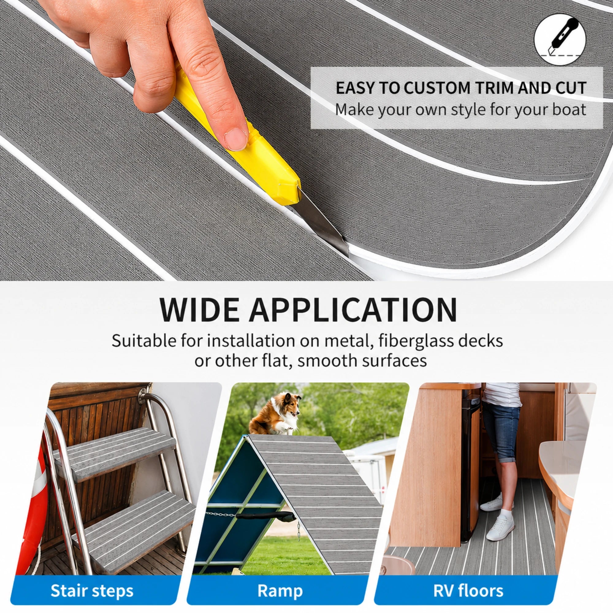 Classic Faux Teak EVA Foam Boat Flooring