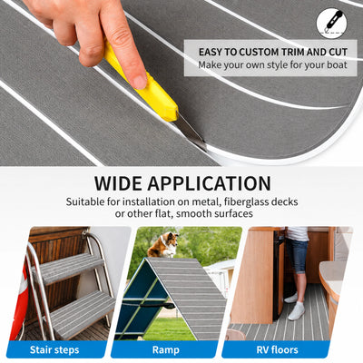 Classic Faux Teak EVA Foam Boat Flooring