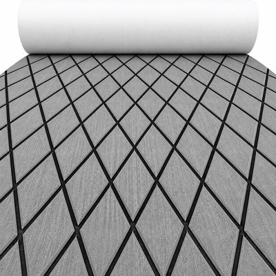 PoseidonDeck grey black diamond EVA foam boat flooring sheet for waterproof non-slip marine deck mats 