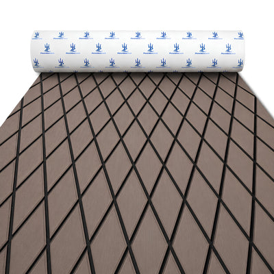 PoseidonDeck muddy grey diamond EVA foam boat flooring sheet for jon boats, pontoons, and fishing boat decks 