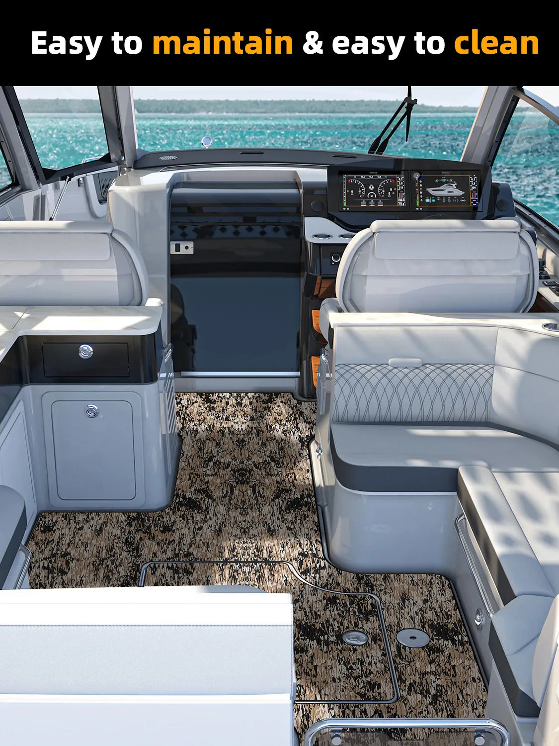 Non Skid Boat Foam Decking Anti-UV 3000H Sea Deck for Boats