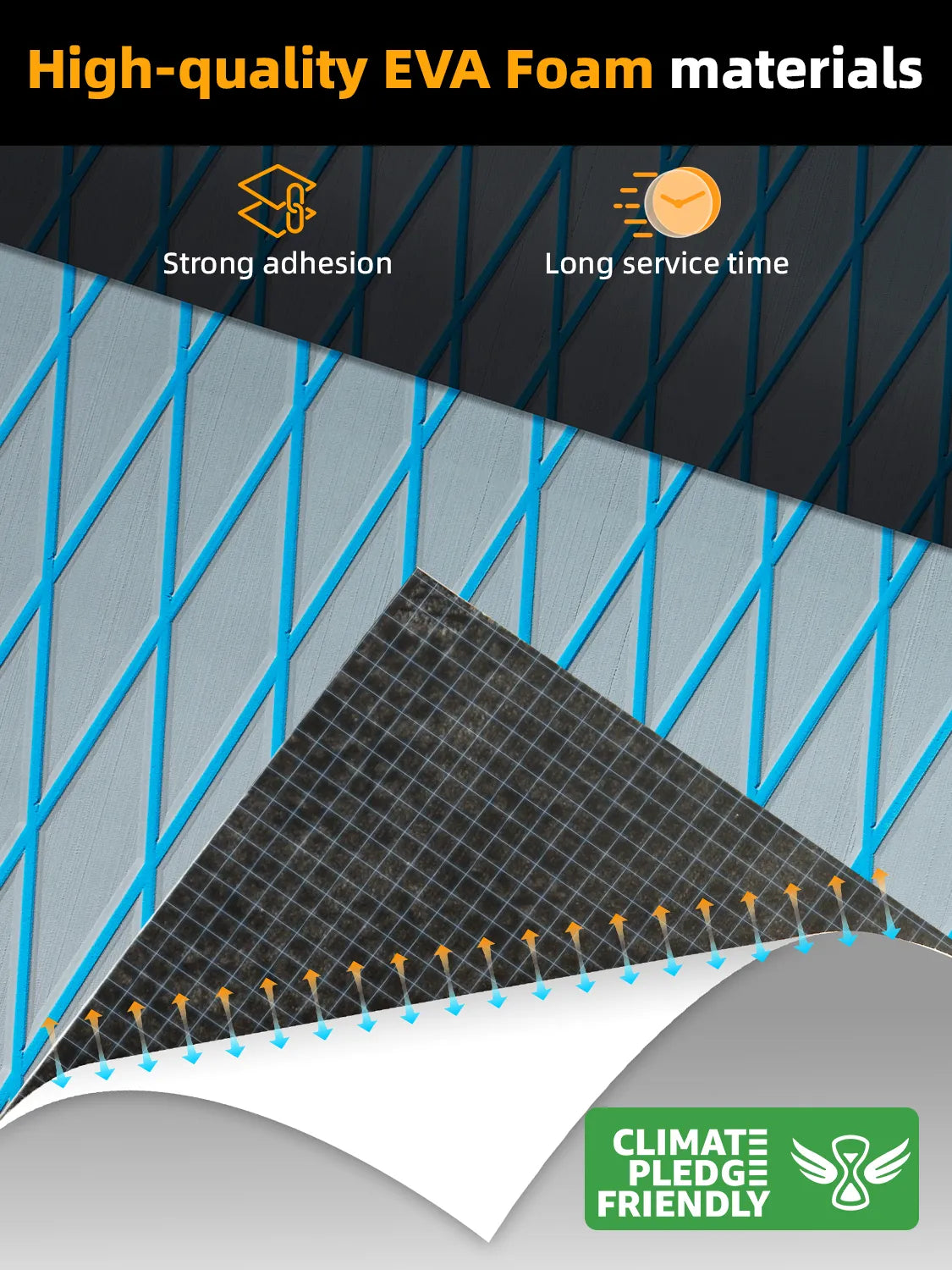 High-quality EVA Foam Boat Flooring Anti-UV 3000H Non-slip Sea Deck