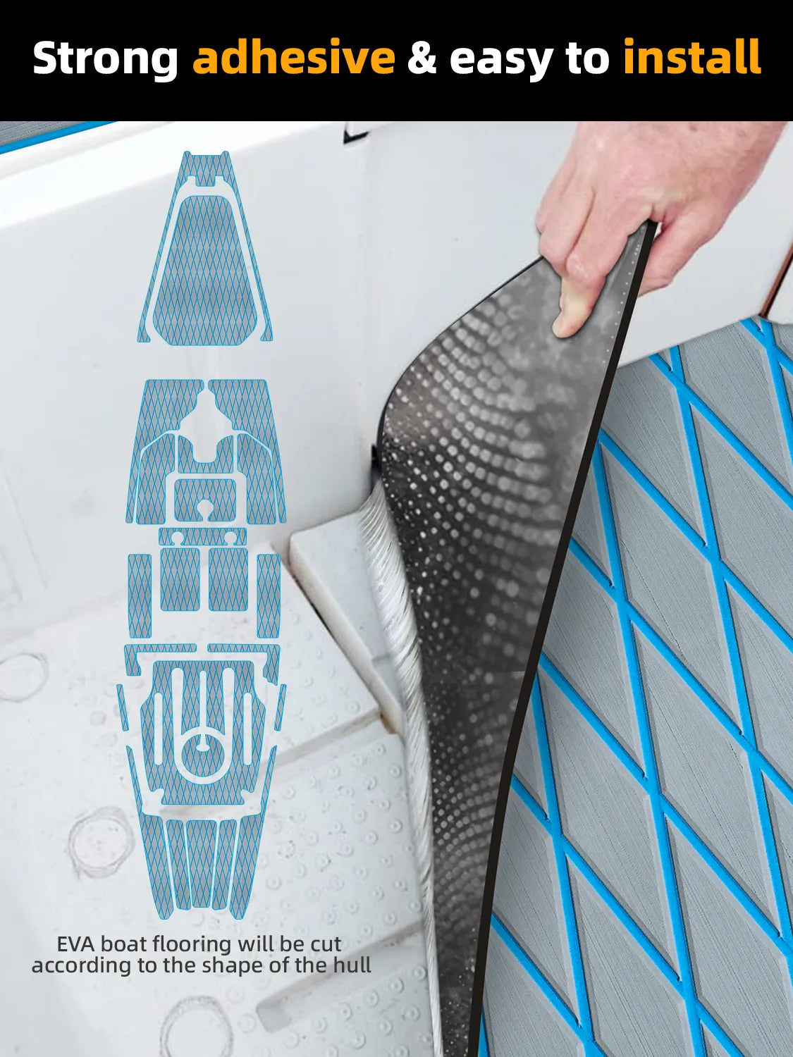 High-quality EVA Foam Boat Flooring Anti-UV 3000H Non-slip Sea Deck