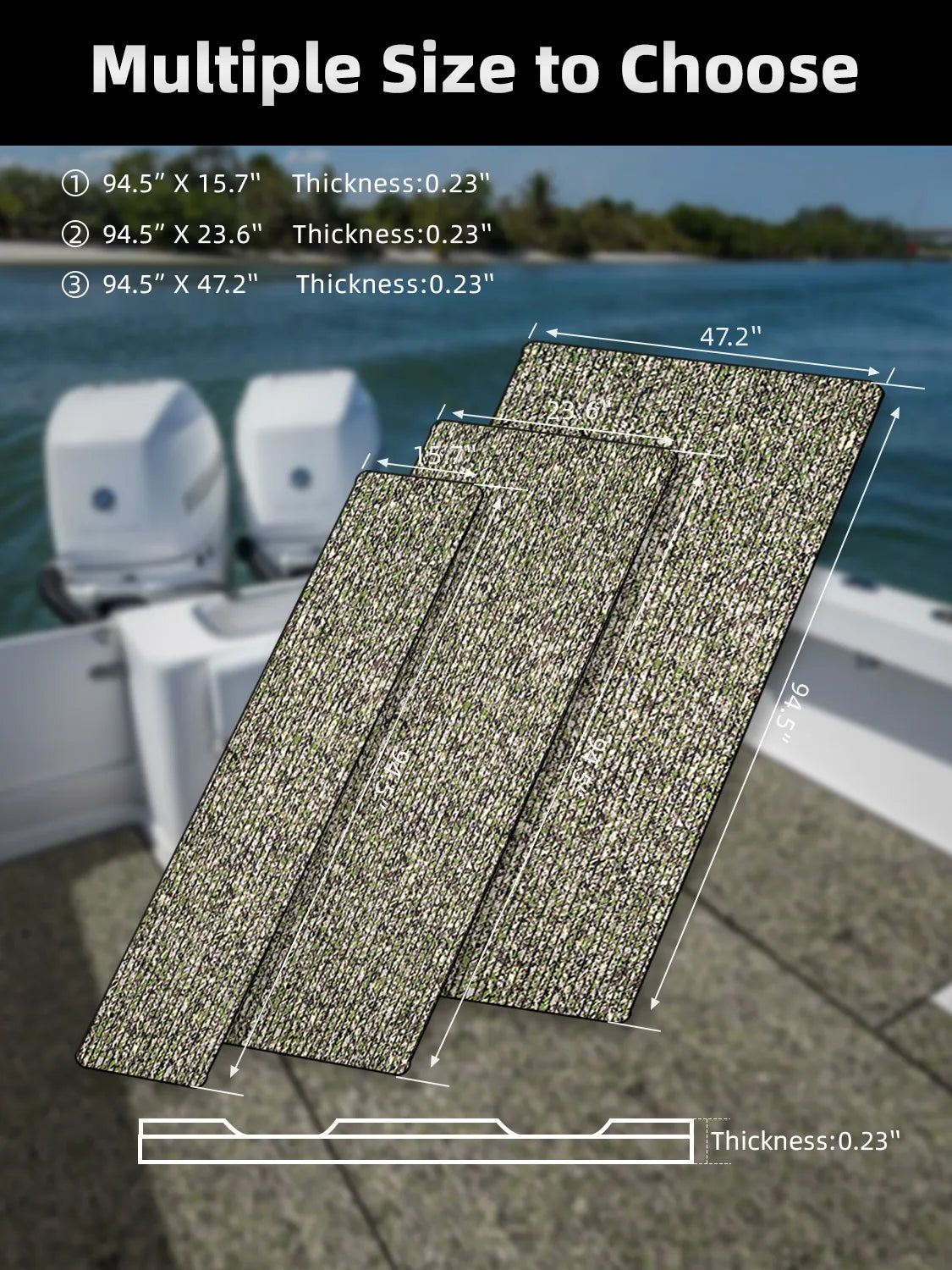EVA Foam Boat Decking Anti-UV 3000H for Motorboat RV Yacht Kayak