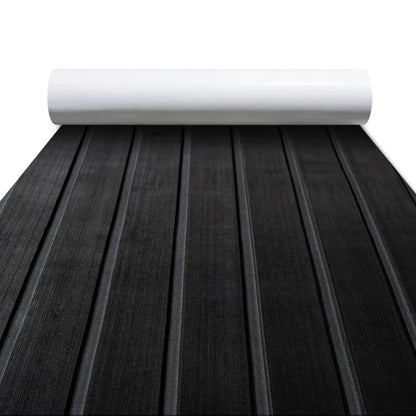 Dark Gray Black EVA Foam Boat Flooring – Stripe Texture 