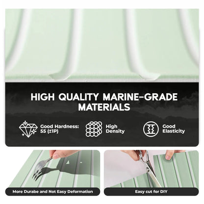 Non-Slip Marine EVA Pad in Glass Green – Close View 