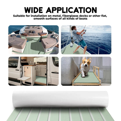 Green Teak Pattern EVA Boat Foam – DIY Application Demonstration 